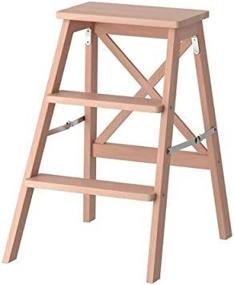 img 2 attached to 🪜 Ikea Bekväm Step Ladder: 3-Tread, Beech Wood, Collapsible - Includes Wall Hooks