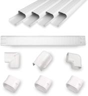 🌬️ mooitek 4" 14ft pvc decorative line set cover kit for ductless mini split air conditioners - enhance aesthetics & protect system efficiency логотип