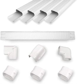 img 4 attached to 🌬️ MOOITEK 4" 14Ft PVC Decorative Line Set Cover Kit for Ductless Mini Split Air Conditioners - Enhance Aesthetics & Protect System Efficiency