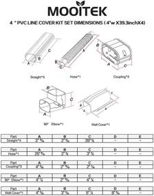 img 3 attached to 🌬️ MOOITEK 4" 14Ft PVC Decorative Line Set Cover Kit for Ductless Mini Split Air Conditioners - Enhance Aesthetics & Protect System Efficiency