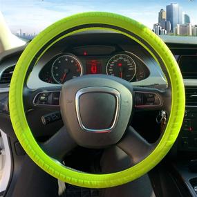 img 4 attached to 🚗 ZATOOTO Green Nonslip Silicone Car Steering Wheel Covers - 3D Massage Hands - Suitable for 13-16.5 Inch - Enhanced Grip for Women and Men