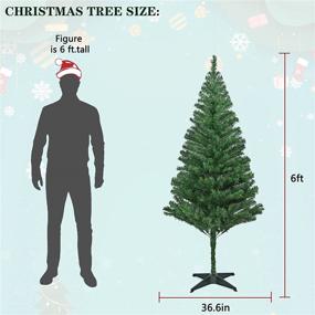 img 2 attached to 🎄 YEMODO Artificial Christmas Tree - 6.0 Feet Green Christmas Spruce Tree with Stand - Xmas Tree for Home, Office, Party & Christmas Decoration - Easy Assembly