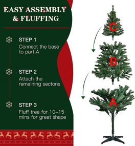 img 1 attached to 🎄 YEMODO Artificial Christmas Tree - 6.0 Feet Green Christmas Spruce Tree with Stand - Xmas Tree for Home, Office, Party & Christmas Decoration - Easy Assembly