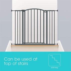 img 1 attached to 🚪 Gray Summer Extra Tall Decor Safety Baby Gate - 36” Height, Ideal for Openings from 28” to 38.25” Wide, with a 20” Wide Door Opening - Ideal Baby and Pet Gate