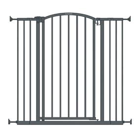 img 4 attached to 🚪 Gray Summer Extra Tall Decor Safety Baby Gate - 36” Height, Ideal for Openings from 28” to 38.25” Wide, with a 20” Wide Door Opening - Ideal Baby and Pet Gate
