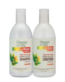 img 4 attached to 12 fl oz Hair So Soft Apple Cider Vinegar Shampoo + Conditioner Duo with Black Castor Oil - 14-In-1 Miracles