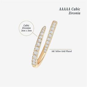 img 3 attached to 💍 PAVOI 14K Gold Plated CZ Open Twist Eternity Band for Women