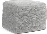 simplihome fredrik square pouf, 18 inch cream: versatile comfort and style логотип