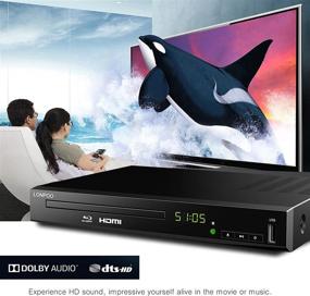 img 2 attached to Идеальное развлечение: Blu-ray DVD-плеер 1080P с HDMI & AV & коаксиальным выходом, воспроизведение через USB, поддержка Dolby & DTS, экран с защитой для глаз! (Зона А/1)