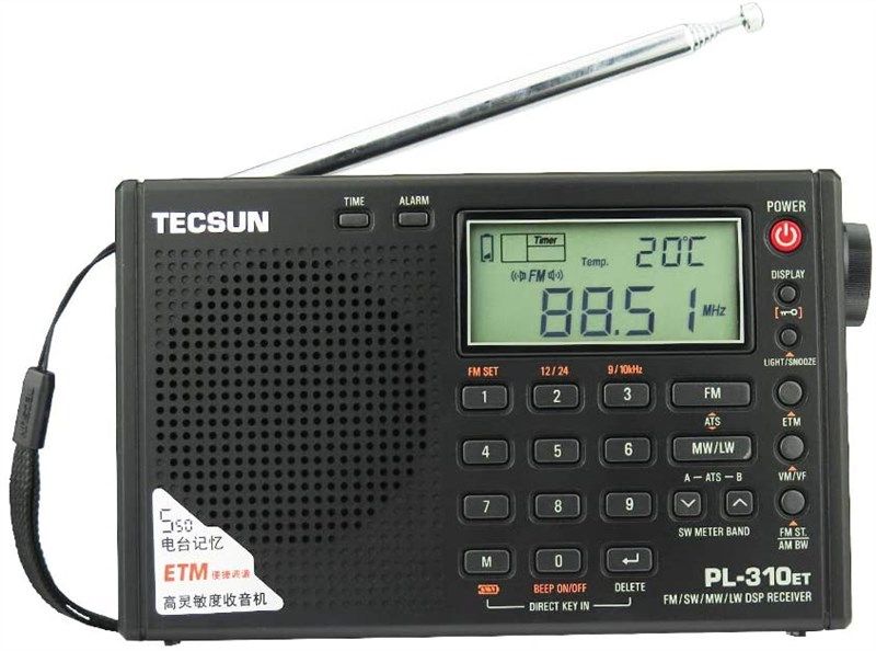 Tecsun PL398MP DSP Digital AM/FM/LW Shortwave Radio wit-