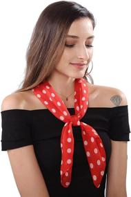 img 3 attached to 🧣 MissShorthair Chiffon Scarf: Stylish Square Scarf for Women's Accessories, Scarves & Wraps