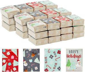 img 4 attached to Christmas Pocket Tissues: 4 Festive Designs, 72 Travel Size Packs