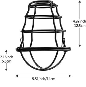 img 3 attached to 💡 Enhance Your Space with Industrial Light Bulb Cage 4 Pack - DIY Vintage Style Pendant Light Wall Lamp Accessory, Edison Lamp Guard, Industrial Lamp Cage