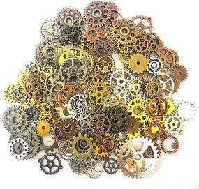 img 3 attached to Bodosac 300g Assorted Vintage Antique Steampunk Gear Charms Watch Cog Wheel Sets - 5 Color Options