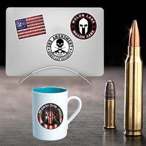 img 1 attached to GTOTd 2nd Amendment Stickers - 10 Designs, Large Size, America's Constitutional Homeland Security Round Sticker Decal for Skateboards, Guitars, Laptops, Luggage (2 Pcs each)