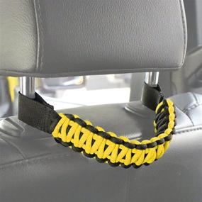 img 4 attached to Buyinhouse 2Pcs Headrest Grab Handles For Jeep Wrangler TJ JK JL Land Cruiser FJ Suzuk Interior Accessories