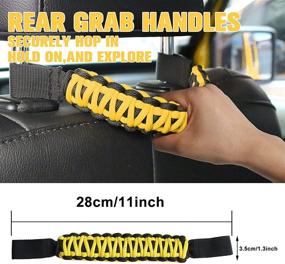 img 3 attached to Buyinhouse 2Pcs Headrest Grab Handles For Jeep Wrangler TJ JK JL Land Cruiser FJ Suzuk Interior Accessories