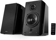 🔊 edifier r2000db studio monitors: powered bluetooth bookshelf speakers with optical input, 120 watts rms - black logo