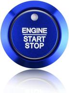 🚗 blue car engine start stop button cover ring ignition start stop button trim push button switch decor stickers auto interior accessories for ford f150 2016-2020 (2pcs) logo