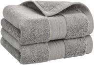 e enasue cotton hand towels, pack of 2, soft and highly absorbent face 🔵 towel, long-lasting hand towel for everyday use, home, camping, gym, 13.5 x 29 inch (gray) logo