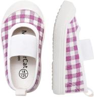 stylish toddler girl mary jane shoes - ballet flats for little girls: floral school shoes, canvas slip-on loafers logo