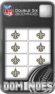 🏈 masterpieces new orleans saints double six dominoes: illuminate game night with official nfl team pride! logo