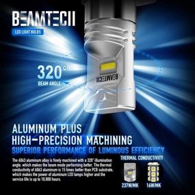 img 1 attached to BEAMTECH 5202 CSP LED Fog Light Bulb H16 (European Type) - 6500K Xenon White, 800 Lumens, Ultra Bright