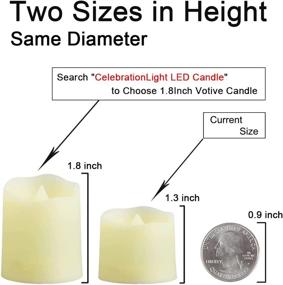 img 3 attached to 🕯️ Flameless Battery Operated Tea Lights with Remote Control and Timer - Realistic Flickering LED Votive Candles for Holiday Decoration - Set of 12 (1.3" Size)