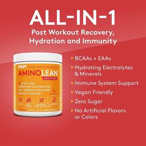 img 2 attached to 🍊 RSP AminoLean Recovery - Post Workout BCAAs Amino Acids Supplement with Electrolytes, Hydration Boost, and Immunity Support - Muscle Recovery Drink, Vegan Friendly, Blood Orange Flavor