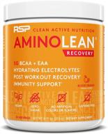 🍊 rsp aminolean recovery - post workout bcaas amino acids supplement with electrolytes, hydration boost, and immunity support - muscle recovery drink, vegan friendly, blood orange flavor logo