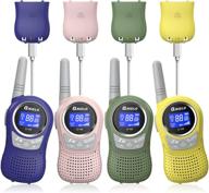 rechargeable talkies with channels activities q168p - pink, green, blue, yellow logo