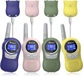 img 4 attached to Rechargeable Talkies with Channels Activities Q168P - Pink, Green, Blue, Yellow