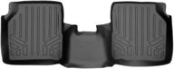 🔴 maxliner 2nd row floor mat liner in black for 2017-2021 jeep compass - compatible with new body style, featuring 1st row dual driver side floor hooks logo