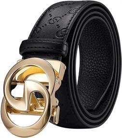 img 4 attached to WilliamPOLO Leather Ratchet Elegant Adjustable Men's Accessories in Belts