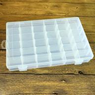 adjustable divider jewelry box organizer - 36 grids plastic storage container (white, 1 pack) логотип