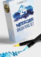 🖌️ create stunning watercolor art with 24 real brush watercolor pens logo