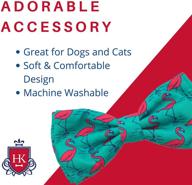 huxley & kent flamingo dog bow tie attachment - fun bow ties for dogs, cute, comfortable, durable, and seo-enhanced logo