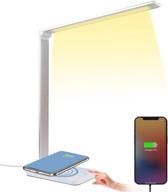 🔦 eye-caring led desk lamp with wireless charger, usb charging port, auto timer, dimmable office lamp for table bedroom bedside, study table lamp… логотип