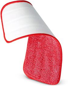 img 2 attached to 🧹 Washable Microfiber Mop Head (6 Pack) - 16 x 5.5 Inches Replacement Pads for Efficient Wet or Dry Floor Cleaning - Red, Professional Home/Office Supplies