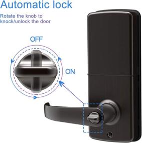 img 2 attached to Signstek Keyless Entry Lever Door Lock with LED Backlit Keypad, Password or Key Access, Oil Rubbed Bronze Finish