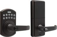 signstek keyless entry lever door lock with led backlit keypad, password or key access, oil rubbed bronze finish logo