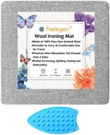 fielegen 13.5 x 13.5 inches wool pressing mat for sewing, 1/2 inch thick wool ironing mat pad for quilting, sewing notions and ironing, cutting, pressing seams, embroidery crafts - wool quilting mat logo