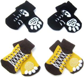 img 4 attached to 🐾 Alfie Pet - Gari Set of 4 Indoor Dog Paw Protection Socks