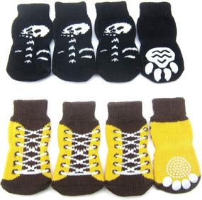 img 3 attached to 🐾 Alfie Pet - Gari Set of 4 Indoor Dog Paw Protection Socks