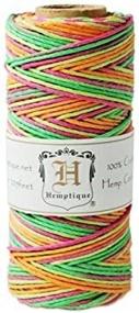 img 2 attached to Hemptique HS20VA NEON Variegated Spool Pkg Neon