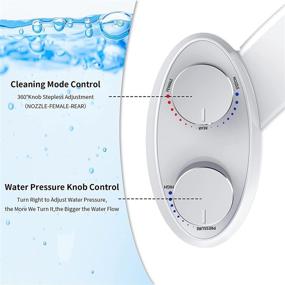 img 1 attached to 🚽 Nebulastone Bidet Toilet Seat Attachment: Self-Cleaning Dual Nozzle, Adjust Water Pressure for Sanitary and Feminine Wash