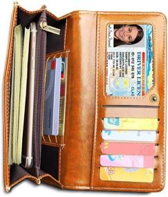 img 3 attached to TOPKULL Womens Wallet Trifold Capacity Women's Handbags & Wallets and Wallets