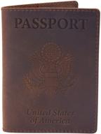 👜 stylish leather passport cover for women - protect your travel documents in style! logo