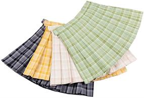 img 1 attached to 👚 High-Quality Girls' School Uniforms: 25Inch Pleated Clothing, Skirts & Skorts