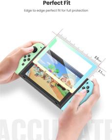 img 3 attached to 🦊 UGREEN Animal Crossing Tempered Glass Screen Protector for Nintendo Switch - HD Anti-Scratch with Color Border (Blue/Green/Yellow)